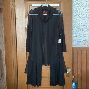 NWT ic by Connie K USA Black Mesh Set